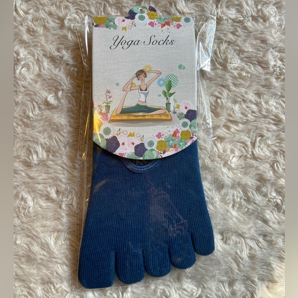 NEW in Package Blue Yoga Toe Socks NIP NWT - Picture 1 of 2